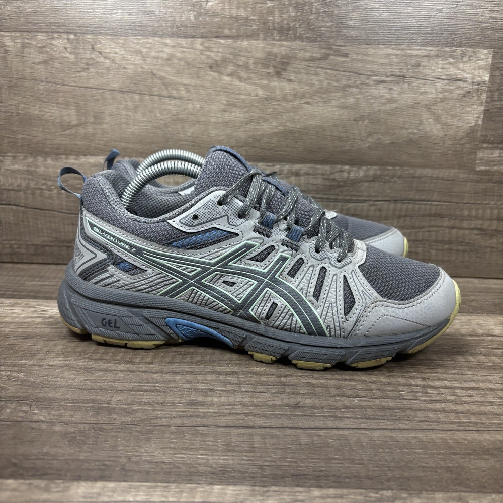 Asics Gel-Venture 7 Gray Blue Womens US Size 6.5 EUR 37.5 1012A476 Running Shoes